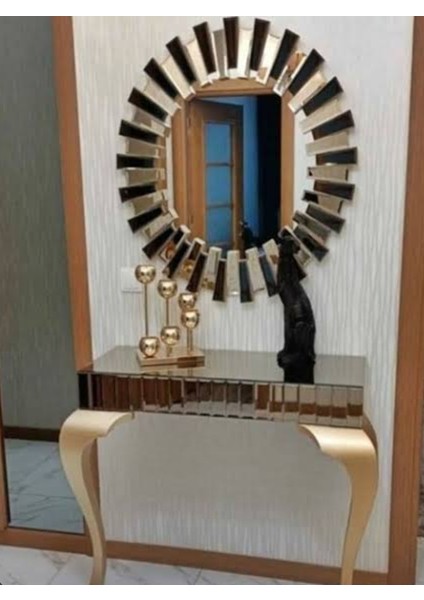 Gold Aynalı Lukens Ayaklı Dresuar takımı 35*90 cm indirimleri