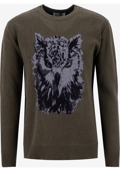 Gmg Fırenze Bisiklet Yaka Regular Fit Haki Erkek Kazak GU25MFW04018