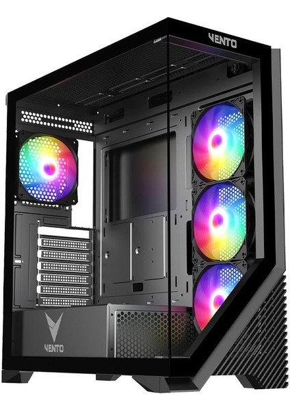VG4202FL 850W 80+ Br Gen5 4X12CM Rgb Fan E-Atx Temperli Cam 2xusb2.0/1xusb3.0 Siyah Gamıng Kasa