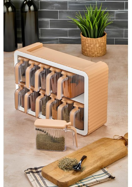 12'li Standlı Kaşıklı Baharatlık Seti fiyatları