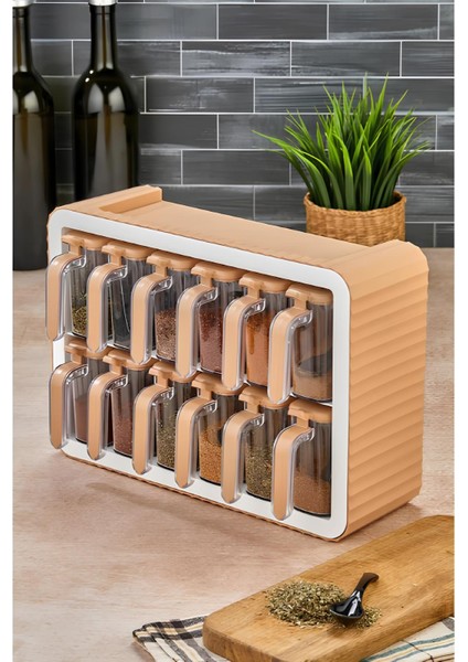 12'li Standlı Kaşıklı Baharatlık Seti modelleri