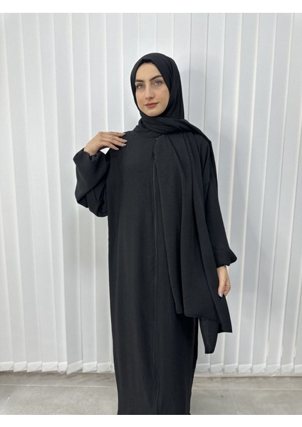 Şallı Namaz Elbisesi ,hijap, Tek Parca ( Hac ve Umre Için Uygunudur) Siyah Renk