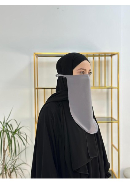 Iç Pece Baglamalı ,hijab ,nikap Gri Renk