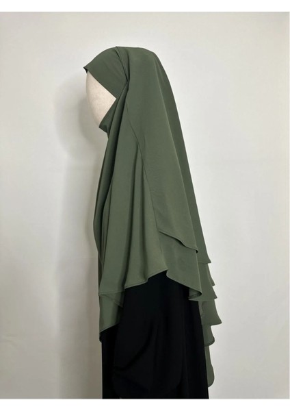 Iki Katlı Hazır Sufle Esarp Medine Ipegi Hac ve Umre Için Uygundur Yeşil fiyatları