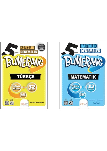 Bumerang Deneme Seti 2 Kitap Matematik - Türkçe