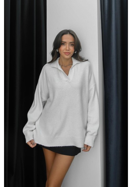 Ekru Divoff Polo Yaka Basic Kazak