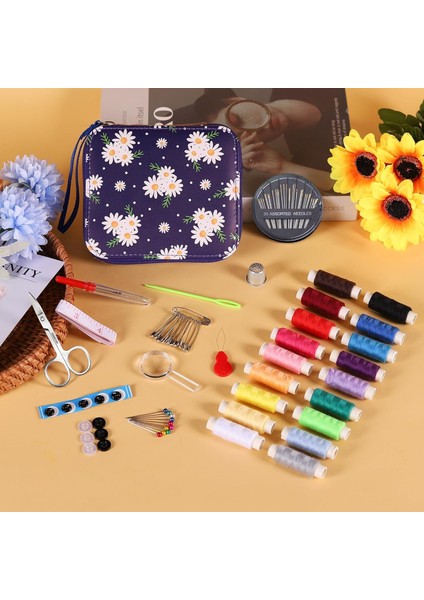 Dikiş Seti - Fermuarlı Seyahat- Yolculuk Için Taşınabilir Çeyiz Dikiş Kutusu fiyatları
