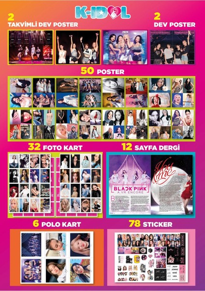 Blackpink - 2024.01 Takvim Poster Hediyeli fiyatları