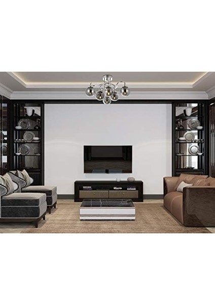 AV-60156-6K Krom Kaplama Modern Avize, E27, Metal, Cam, 55CM fiyatları