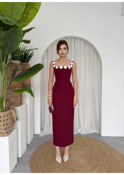 Mıng Çiçek Detaylı Elbise