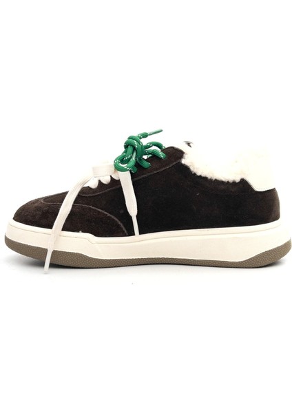 25K372-2 Kadın Süet Deri Içi Kürklü Sneaker Ayakkabı modelleri