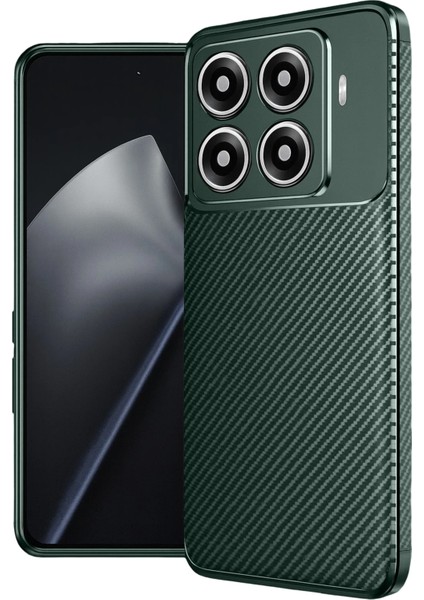Mtxdpn Newface Xiaomi Mi 15T Pro Auto Focus Karbon Kapak - Koyu Yeşil