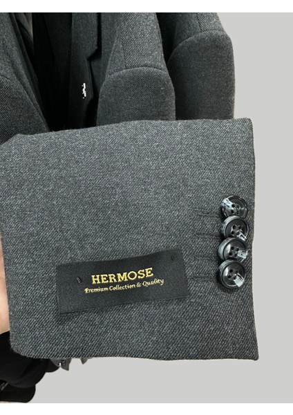 Antrasit Melanj Yelekli Kışlık Takım Elbise indirimleri