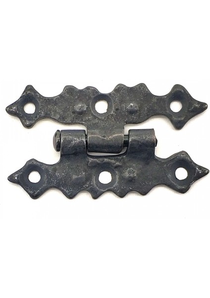 Antika Tarz Dekoratif Pirinç Yıldız Menteşe - 63x36 mm, Oksit