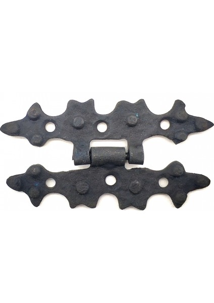 Antika Tarz Dekoratif Pirinç Yıldız Menteşe - 84x44 mm, Oksit