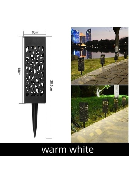 2'lı Set Dekoratif Solar Güneş Enerjili Bahçe Aydınlatması Yürüyüş Yolu LED Aydınlatma Seti
