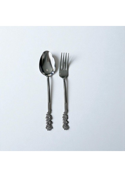 Paslanmaz Çelik Çatal Kaşık Seti 30 Parça Gül Model Hediyelik ve Günlük Kullanıma Uygun fırsatları