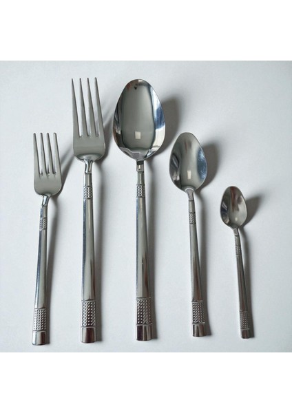 30 parça nokta desen 6 kişilik paslanmaz çelik çatal kaşık takımı günlük kullanım ve hediyelik fiyatları