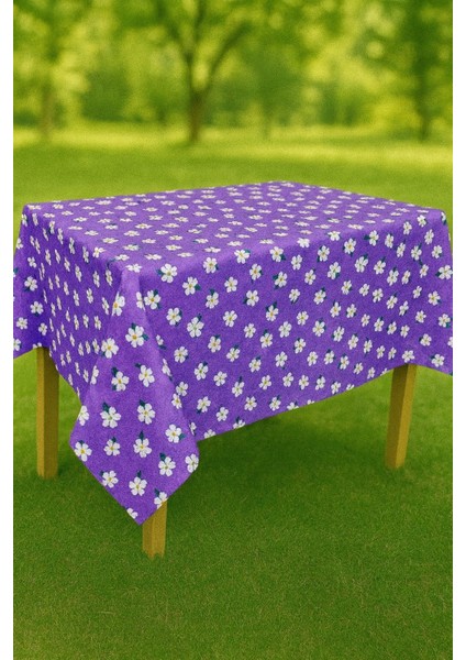 Masa Örtüsü & Piknik Örtsü -Raşel Kumaş 120 cm x 160 cm -Papatya Desenli