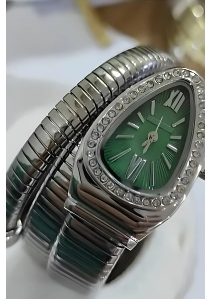 Yılan Modeli Metal Kordon Kadın Kol Saati, Klasik Kadın Kol Saati
