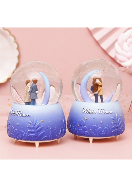 White Moon Büyük Boy Püskürtmeli Işıklı Müzikli Kar Küresi modelleri
