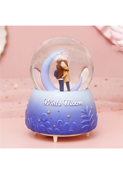 White Moon Büyük Boy Püskürtmeli Işıklı Müzikli Kar Küresi indirimleri