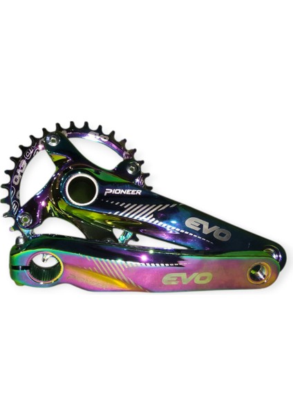 Evo 32T Rainbow Tekli Aynakol – Mtb Dağ Bisikleti Krank, Alüminyum, Renkli