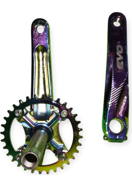 Evo 32T Rainbow Tekli Aynakol – Mtb Dağ Bisikleti Krank, Alüminyum, Renkli fiyatları