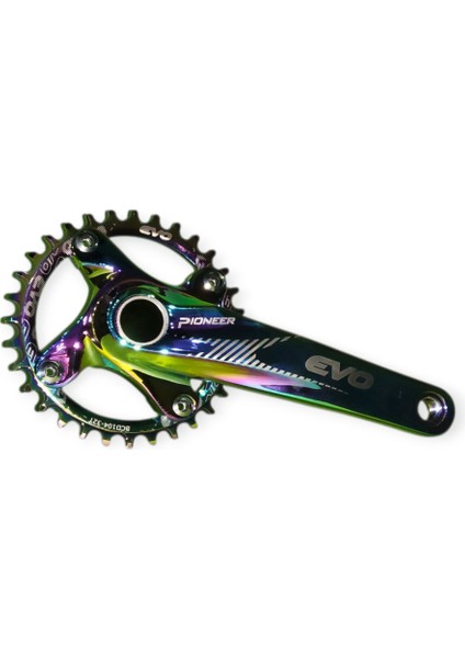 Evo 32T Rainbow Tekli Aynakol – Mtb Dağ Bisikleti Krank, Alüminyum, Renkli modelleri