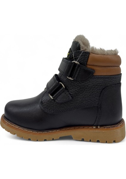 Hakiki Deri Gerçek Kürklü Unisex Çocuk Bot modelleri