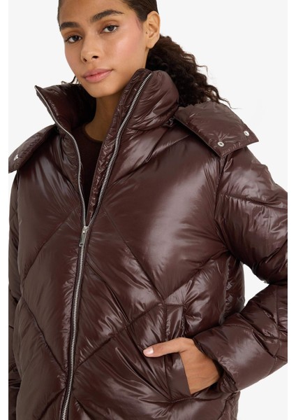 Su Geçirmez Regular Fit Kapüşonlu Mont F2823AX25WN fırsatları