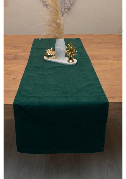 Doku | Kadife Dokulu Tatlı Yeşil Runner 135 x 40 modelleri