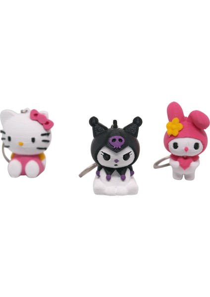 Hello Kitty – My Melody – Kuromi Üçlü Anahtarlık Seti fırsatları