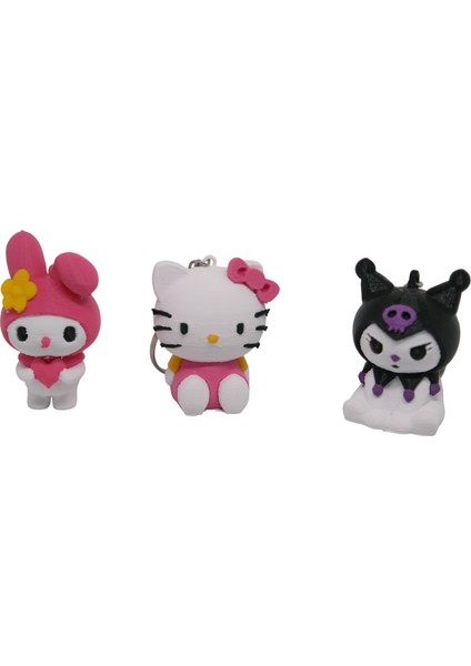 Hello Kitty – My Melody – Kuromi Üçlü Anahtarlık Seti indirimleri