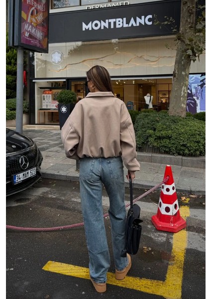 Kadın Kaşe Bomber Ceket
