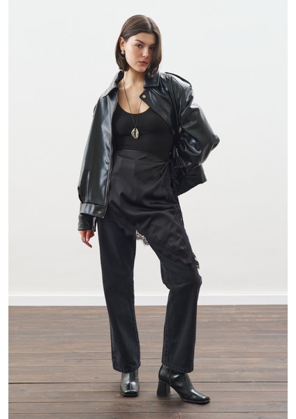 Dantel Şeritli Bel Aksesuar Siyah modelleri