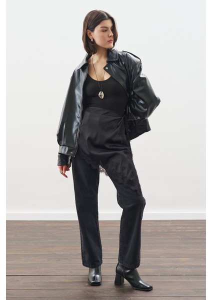 Dantel Şeritli Bel Aksesuar Siyah fırsatları