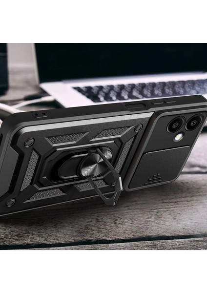 Samsung Galaxy A06 Kılıf Pars Lens Yüzüklü Silikon - Lacivert - MRS8609-7508 modelleri