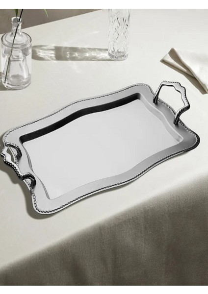 Zincir Saten Çelik Kahve Tepsisi modelleri