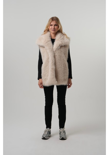 Lıa Kadın Kürk Yelek Kadın Kemerli Kürk Yelek fırsatları