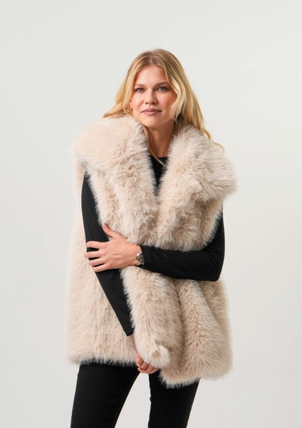 Lıa Kadın Kürk Yelek Kadın Kemerli Kürk Yelek indirimleri