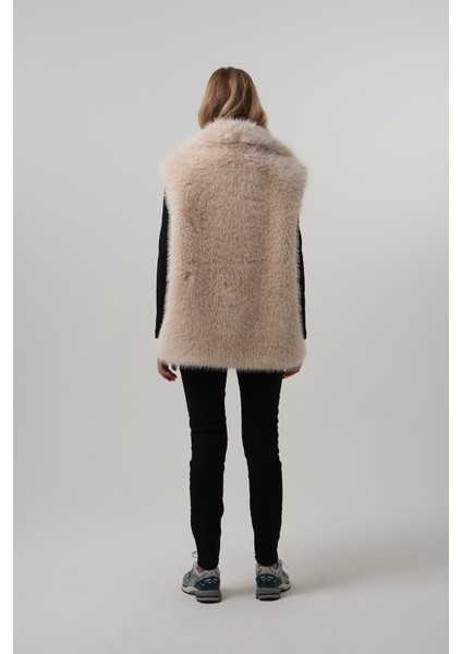 Lıa Kadın Kürk Yelek Kadın Kemerli Kürk Yelek