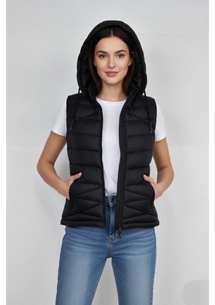 Kadın Kapüşonlu Spor Yelek 5002 BGL-ST04912