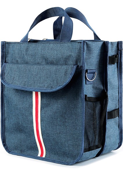TB-0517 Büyük Okul Çantası, Öğrenci Çantası, Üniversite Öğretmeni Çantası, Evrak Çantası, Omuz Çantası (Çift Katmanlı Tasarım) - Lacivert (Yurt Dışından)