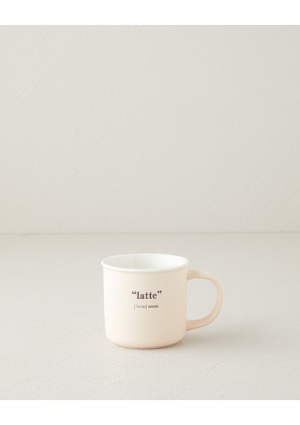 Phoebe Latte New Bone China Kupa 200 ml Krem