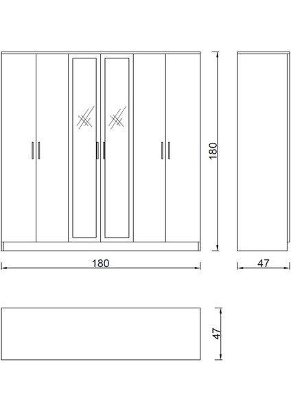 Kuzeylife Modena Aynalı Gardırop indirimleri