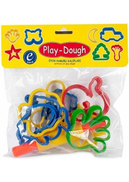bulurum ern015 poşetli oyun hamuru kalıplar büyük şekiller eren eğitici oyuncak