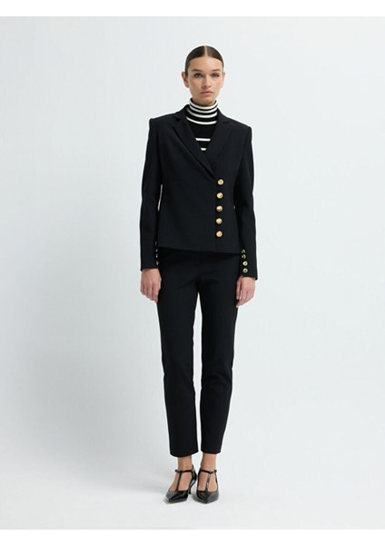 Dar Paça Pantolon Siyah 15345139001