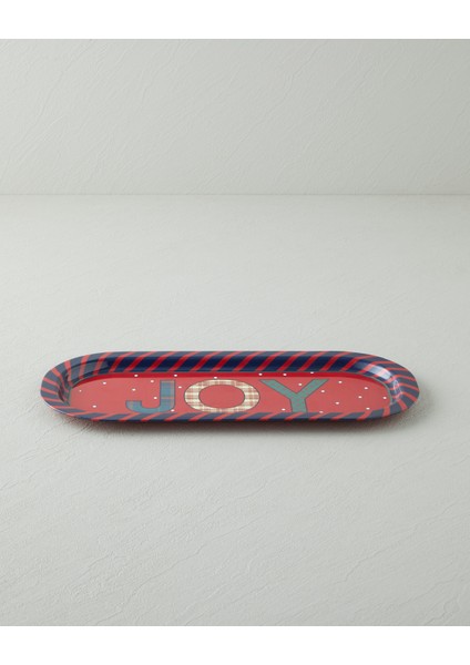 Jolly Metal Tepsi 16X35 cm Kırmızı - Lacivert fiyatları