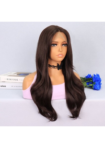 Çikolata Kahve Uçlar Hafif Dalgalı Tül Peruk fiyatları
